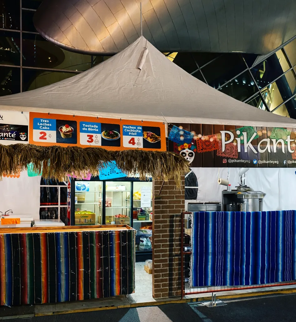 PiKanté Mexican food stall inside Bountiful Farmers Market in south Edmonton