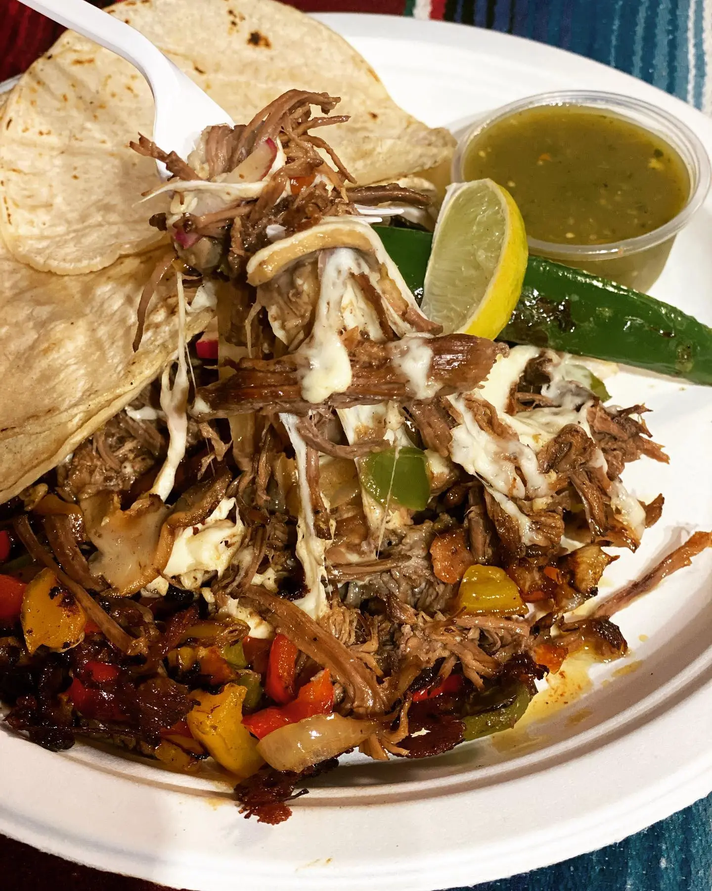 PiKant&eacute; food spread - tacos, salsas and Mexican sides at Bountiful Farmers' Market Edmonton