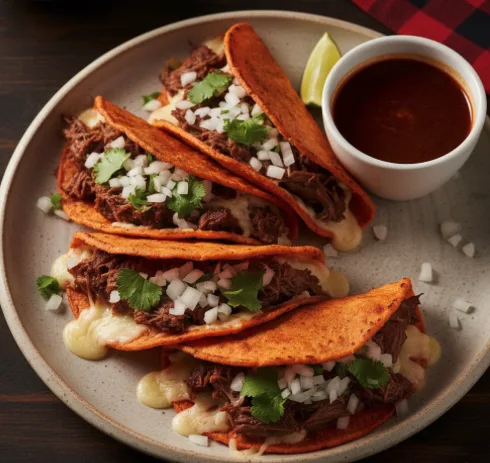 Birria tacos at PiKanté - best birria tacos in Edmonton